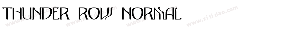 Thunder row Normal字体转换